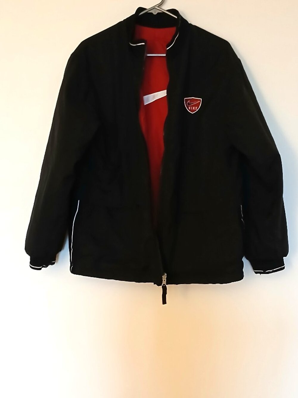 Cottagecore Vintage Nike Reversible Jacket Red and Black Size Men's Large
